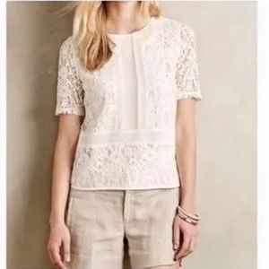 Anthropologie Sunday in Brooklyn Lace  Top